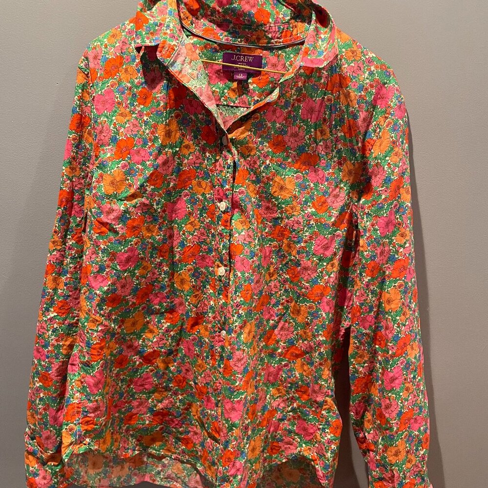J Crew Liberty of London Floral Blouse, size 12